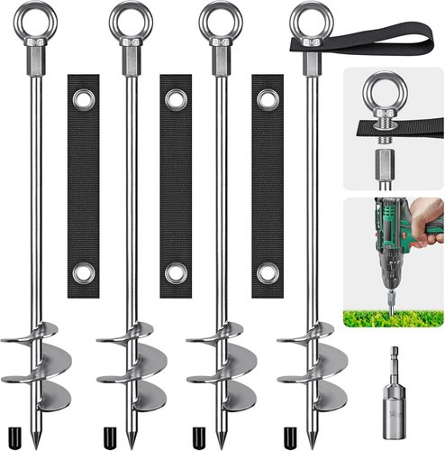 Ground anchors screw in - 24'',