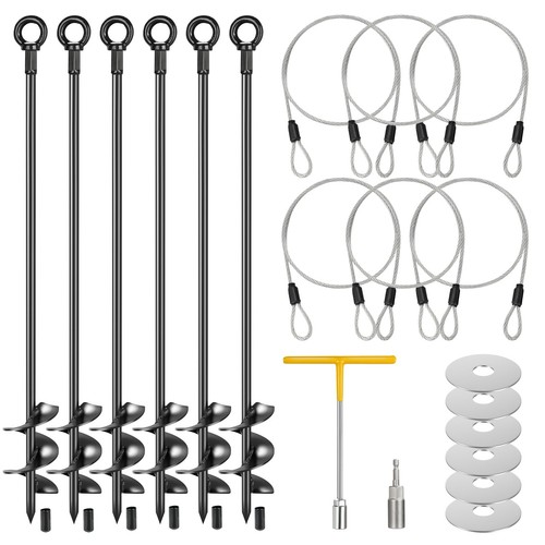 Pcs ground anchors - 6, 30"