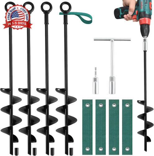 Inch ground anchors screw - ground,