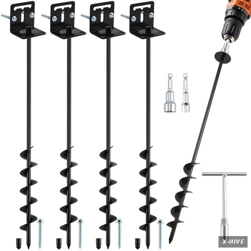 Ground anchors screw in - ground,