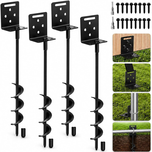 Ground anchors screw shed - ground,