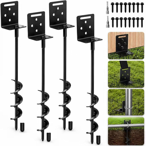 Ground anchors screw shed - ground,