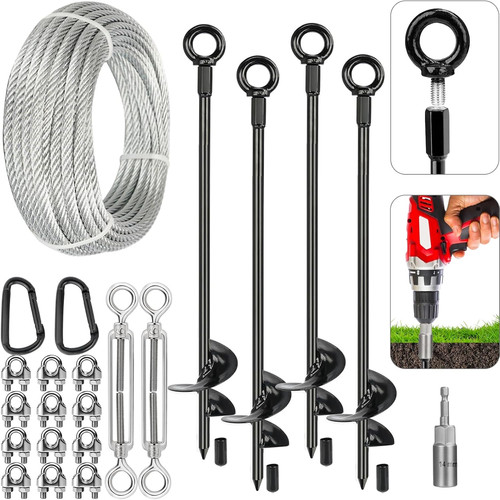 Ground anchors kit heavy - 30'',