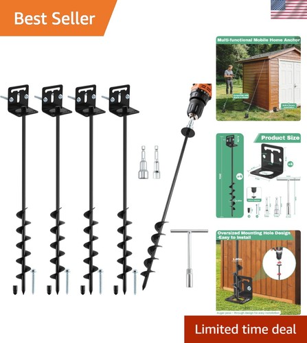 Ground anchors screw in - ground,