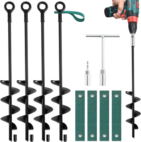 Inch ground anchors - 18-inch, screw