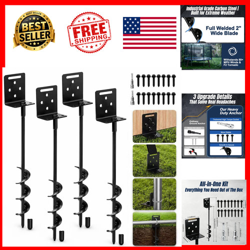Ground anchors screw - ground, in