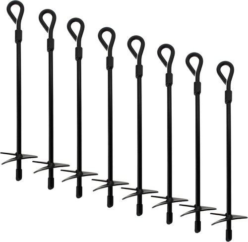Ground anchors 15in - ground, black